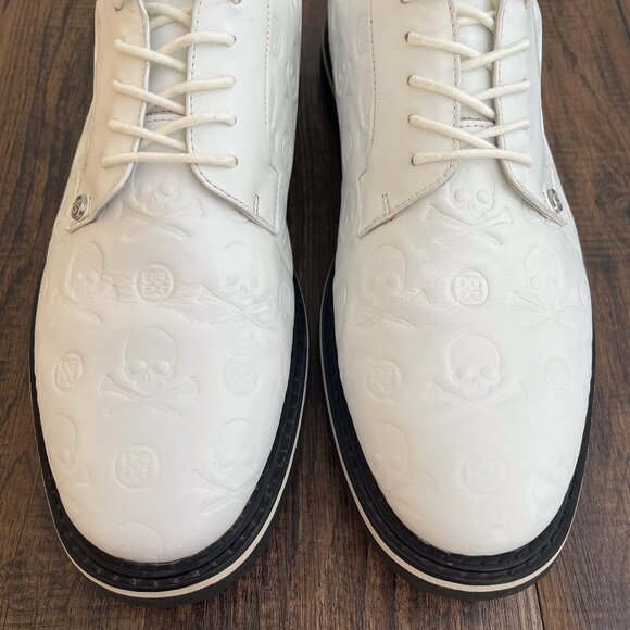G/FORE Gallivanter Debossed Skull & Tees Leather Golf Shoe Size 13 G4MS20EF22 - Picture 4 of 16